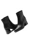 Women's Thick Heeled Zipper Detailed Above Ankle Pointed Toe Cork Sole Black Leather Casual Boots - 3