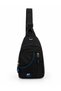 Unisex Sports Multi-Compartment Crossbody Body Bag Black-Blue