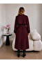 One-Shoulder Cloak Long Trench Coat with Buttoned Belt - 2