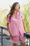 Fistolu Linen Short Sleeve-Pants Pajama Set - 4