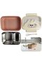 Stainless Steel Lunch Box with Removable Inner Tray - Pink