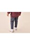 Boy's Houndstooth Patterned Steel Knitted Double Pocket Trousers Navy Blue - 3