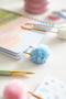 3-Piece Pompom Paper Clip Set – 10 cm - 3