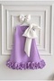 Custom Design Girl's Bow Detail Scuba Fabric Dress