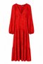 Premium V-Neck Patterned Maxi Dress