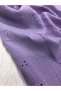 Lilac Embroidered Scalloped Muslin Fabric - 4