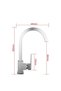 Srdc Mihenk Premium Kitchen Faucet - Brass Body & Stainless Steel Pipe - Dual Water Inlet - 5