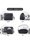 Women's crossbody shoulder bag black faux leather 22.5x10x19cm - 5