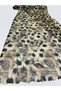 Abstract Fur Patterned Chiffon Fabric - Brown