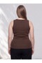 Lcw Curve Brown Plus Size Women's Athlete with Stones - 4
