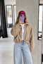Belted Bomber Crop Trench Jacket - 3