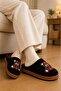 Unisex, Plaid Patterned, Bear Figured, Soft, Plush Winter House Slippers - 7