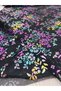 Patterned Chiffon Fabric - Purple Turquoise Floral Pattern - 5