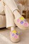 Women'S, Colorful, Smiley Patterned, Non-Slip Sole, Soft, Plush House Slippers - 5