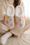 Women'S, Colorful, Smiley Patterned, Non-Slip Sole, Soft, Plush House Slippers