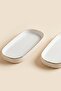 Modern Gold Gilded Cream Porcelain 2-Piece Kayık Serving Plate Set - 4