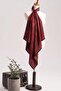 Sketch Patterned Digital Printed Rayon Scarf - Burgundy