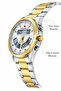 AL-SALAH Analog Digital Wristwatch – Silver Round Dial, Metal Bracelet, Multiple Digital Displays & Side Control Buttons