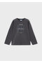 Boy's Long Sleeve Black T-Shirt 713