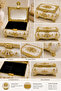 Mirrored Jewelry Box Gold Embellished Decorative Jewelry Box with Compartments - 6