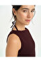 Women's Chestnut Ecovero ™   Viscose Sleeveless Boat Neck Blouse - 5