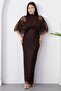 High Collar Sleeveless Glitter Dress Grs4153 - 6