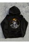 Children's Finger Moves Skeleton Printed Hoodie Hooded Sweatshirt Combed Cotton Fabric 3 Yarns Raised Pattern Unisex Winter Sweatshirt
