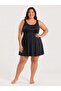 Women's Modest Swim Dress with Built-in Shorts Plus Size