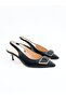 Women's Genuine Leather Heeled Shoes Black