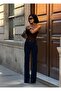 Women's Dark Blue High Waist Flare Bootcut Denim Trousers - 2
