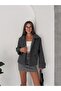 Buttoned Cashmere Jacket with High Collar - 4