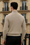 Men's Trend Winter Half-Throat Cream Knitwear Sweater - 6