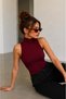 Women's Stand Collar Sleeveless Slim Fit Ultra Soft Flexible Lycra Cotton Basic Body&Blouse - 4
