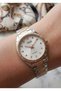 Minimal Round Case Vintage Model Stone Dial Women's Metal Steel Band Wristwatch 2 Years Warranty