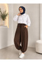 Women's Pleated, Elastic-Waisted, Pocketed, Loose-Fit Shalwar Pants - 5