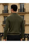 Men's Trend Winter Half-Throat Khaki Knitwear Sweater - 6
