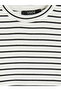 Xside Black Crew Neck Striped Women's Bodysuit - 3