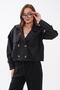 Women's Pleated Detailed Lined Short Trench Coat 265104 - - 2