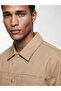 Lcw Vision Beige Relax Fit Shirt Collar Men's Jacket - 3