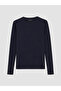 Two Mt Shop Quality Lcw Everyday Navy Blue Ribbed Plain Tight & Slim Long Sleeve Women's Bodysuit - 5
