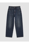 Alita City Lcw Jeans with a Difference in Color Indigo Denim Straight Boyfriend High Waist Narrow Leg Women's Jean Pants - 3