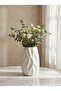 Modern Matte Ceramic Vase with Crinkled Design - 5