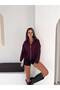 Belted Bomber Zippered Trench Jacket - 6