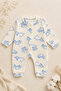 İş Makinleri Patterned 3-Piece Baby Boy Overalls - 4