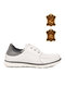 White Genuine Leather Comfortable Sole Lace-Up Men's Casual Shoes Sensitive M595 m - 3