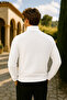 Men's Basic Premium Comfort Long White Sweater - 6