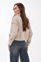 Women's Pleated Detailed Lined Short Trench Coat 265104 - - 5