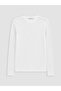 Lcw Everyday White Crew Neck Women's Ribbed Bodysuit - 5
