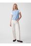 Two Mt Shop Quality Xside White Denim Polka Dot Straight & Straight Regular Waist Wide Leg Women's Jean Pants - 2