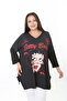 Women's Printed Lycra Viscose Plus Size Tunic - 2